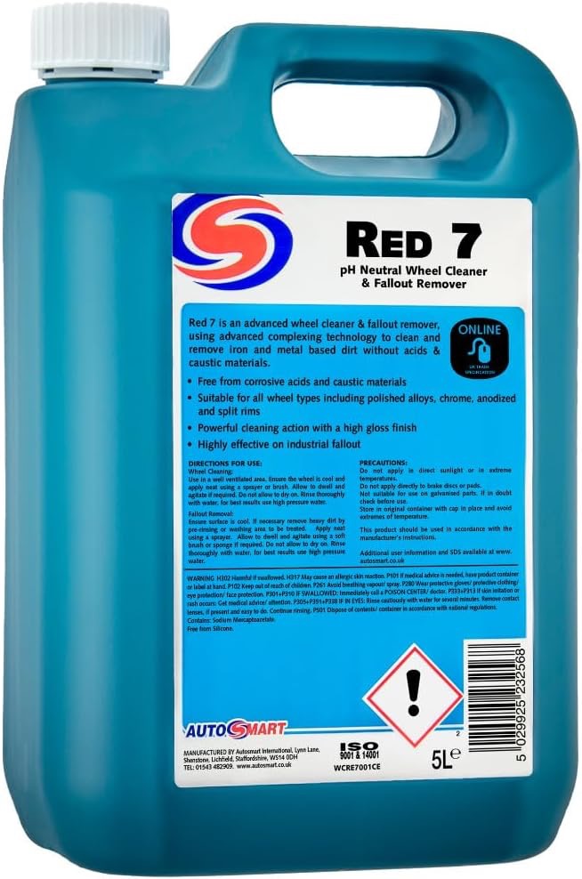 Red 7 Autosmart  – pH Neutral Wheel Cleaner & Iron Fallout Remover
