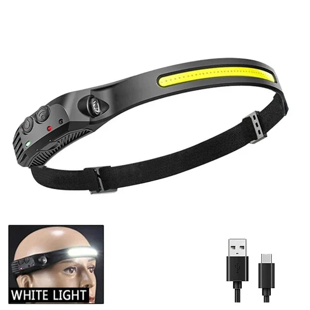 LED HEADTORCH - Rechargeable 5 Lighting Modes Waterproof Headlight