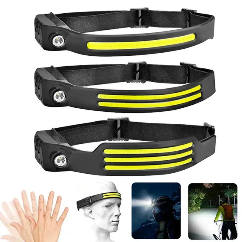 LED HEADTORCH - Rechargeable 5 Lighting Modes Waterproof Headlight