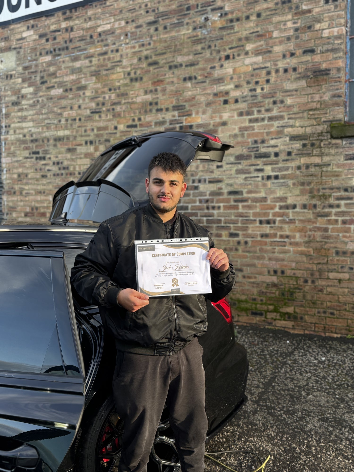 Trainee travelled from Cyprus to attend our detailing training in Perth Scotland 