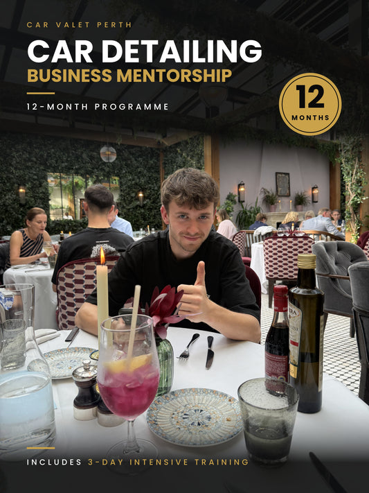 Car Detailing student who achieved their goals set at the training receiving a luxury steak meal at one of Scotland finest restaurants recognising their hard work.